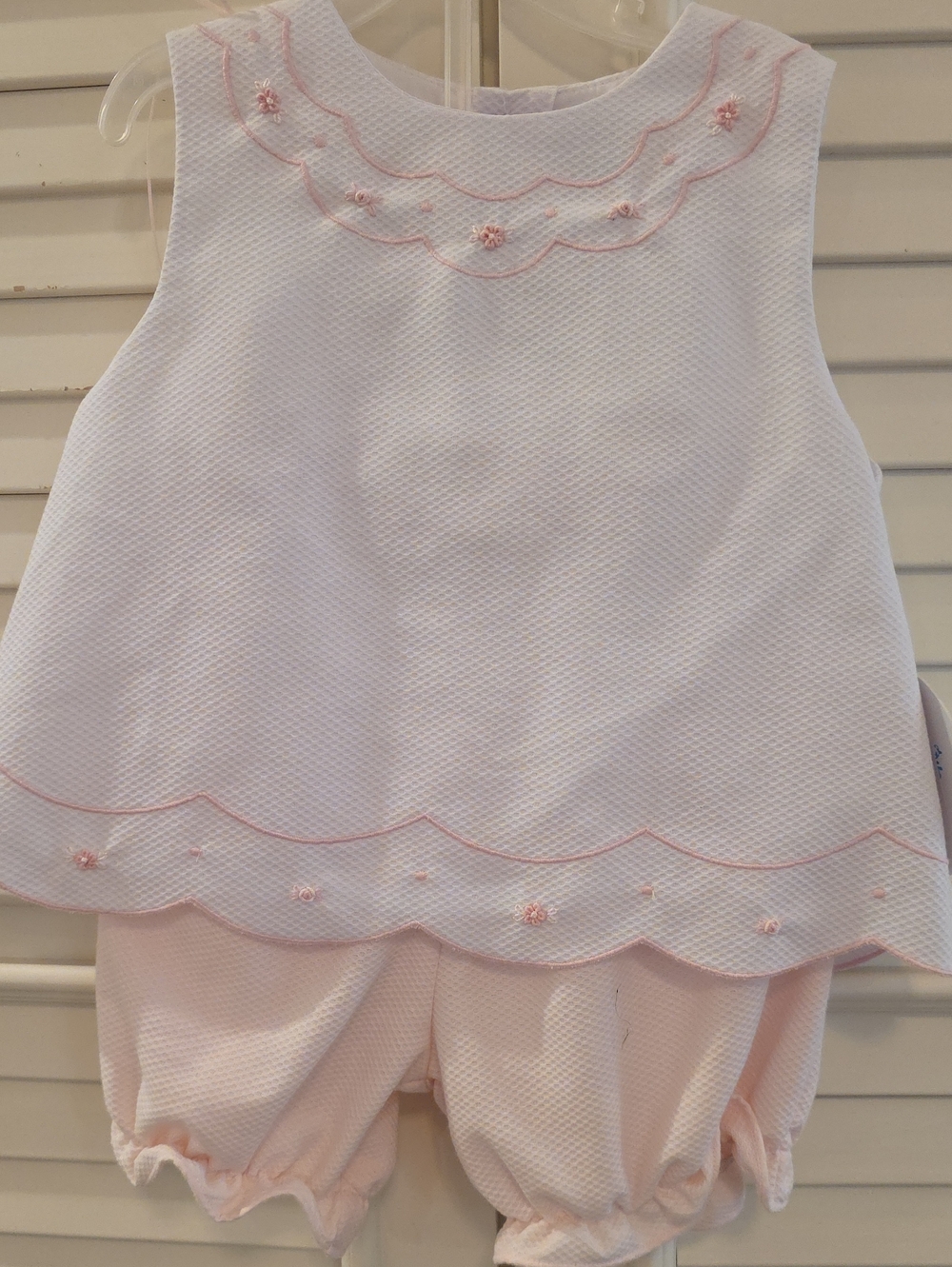 Luli & Me White and Light Pink Toddler Girl Matching Set